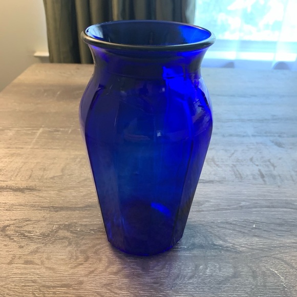 Cobalt Blue Antique Glass Vase - Picture 1 of 4